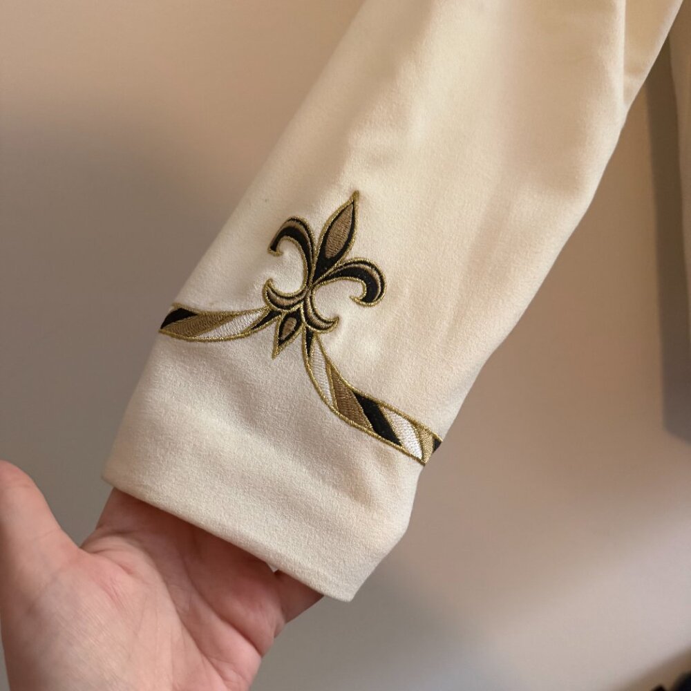 Vintage Bob Mackie Ivory Embroidered Jacket | Size S - Picture 8 of 14